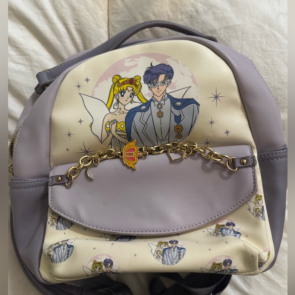 Sailor Moon Themed Backpack - Purple and Cream